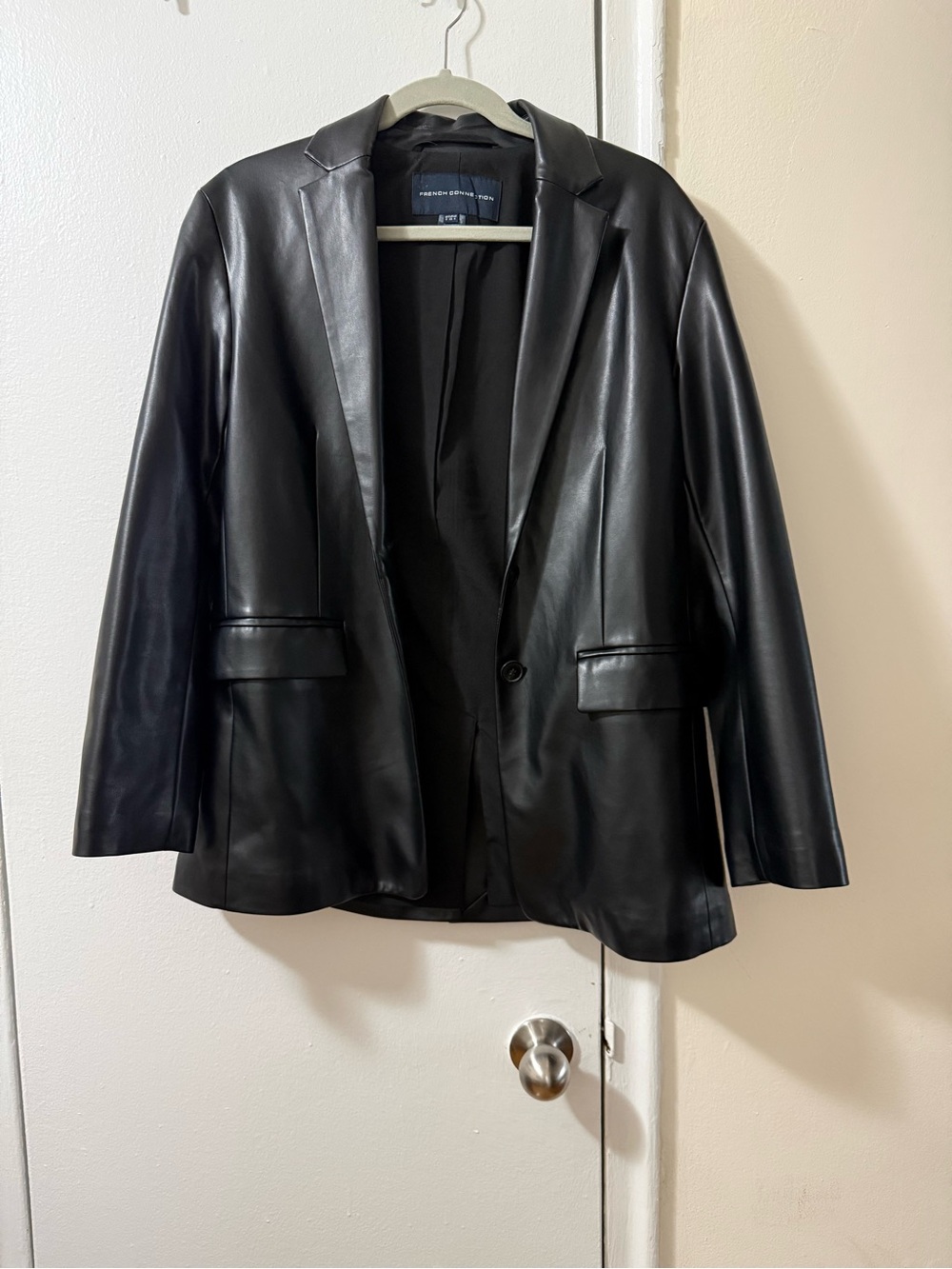 French Connection Faux Leather Blazer - Women